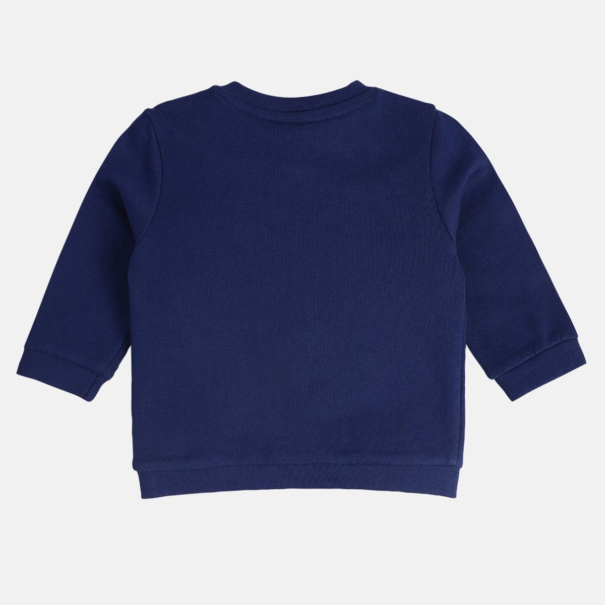 Boys Cotton Full Sleeves Animal Embroidered Sweatshirt - Navy Blue