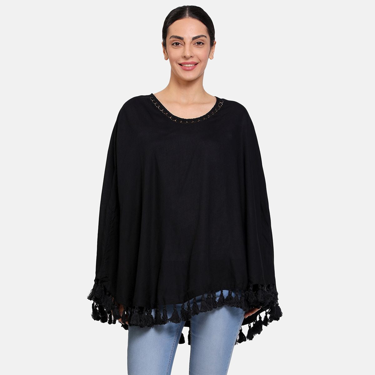 Black Round Neck Nursing Wrapper
