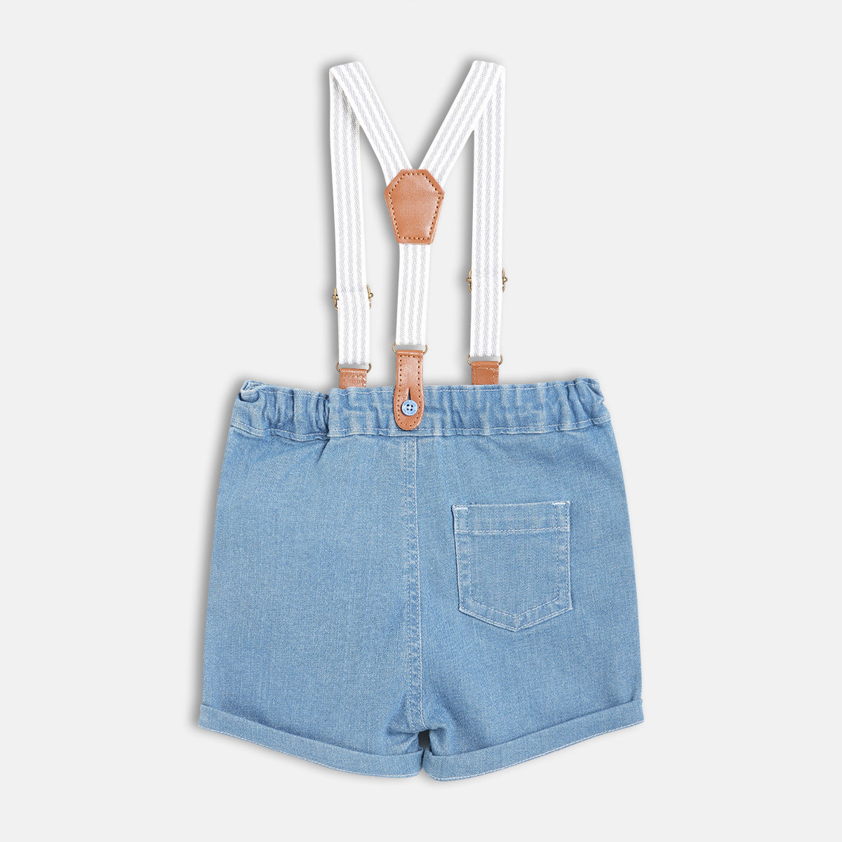 Boys Light Wash Thigh Length Shorts