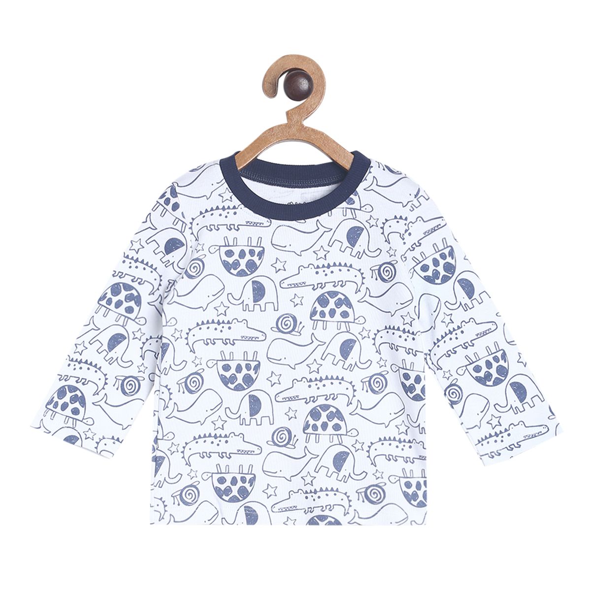 Pack of 2 t-shirt and bottom set - navy for 0-3 Months