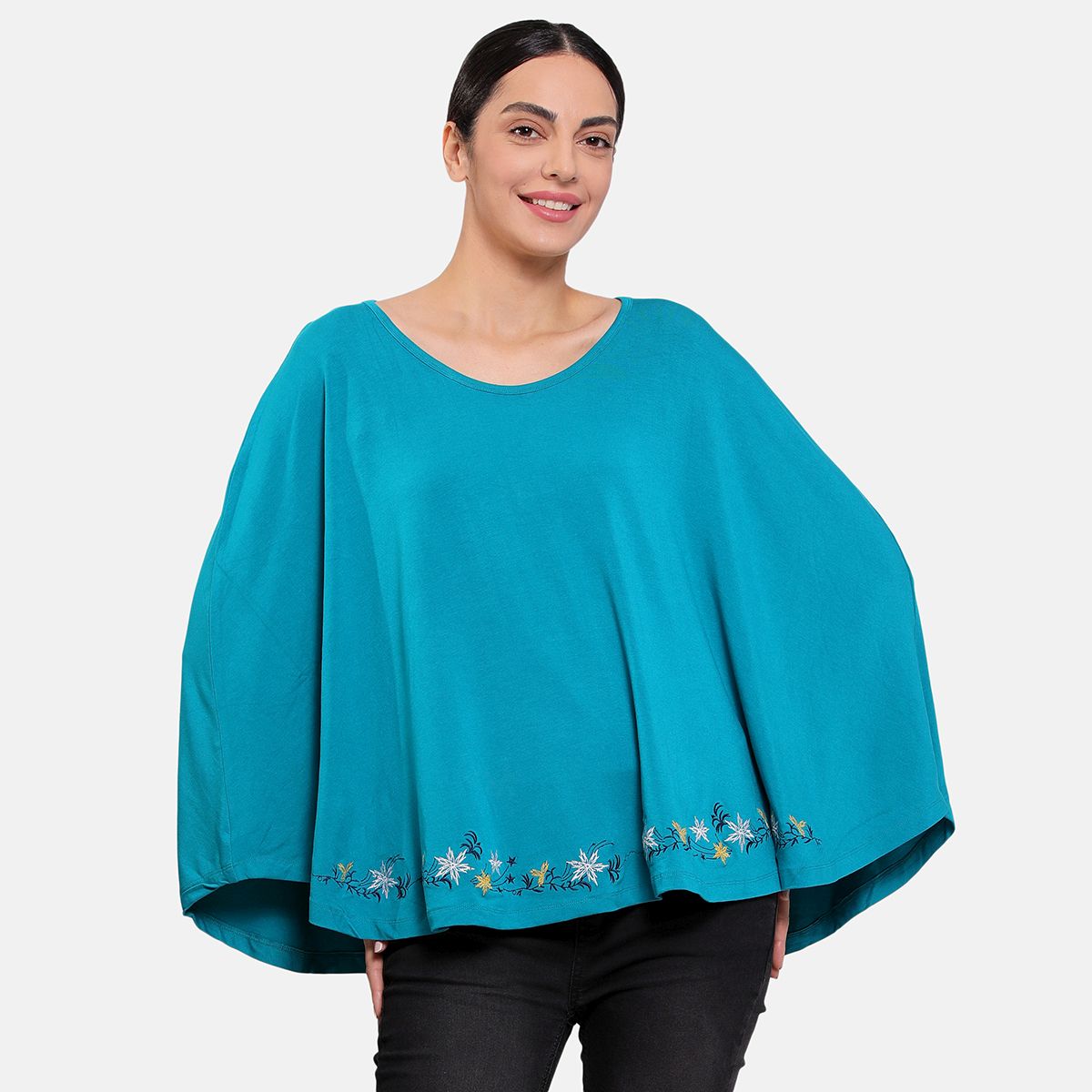 Harbor Blue Round Neck Nursing Wrapper