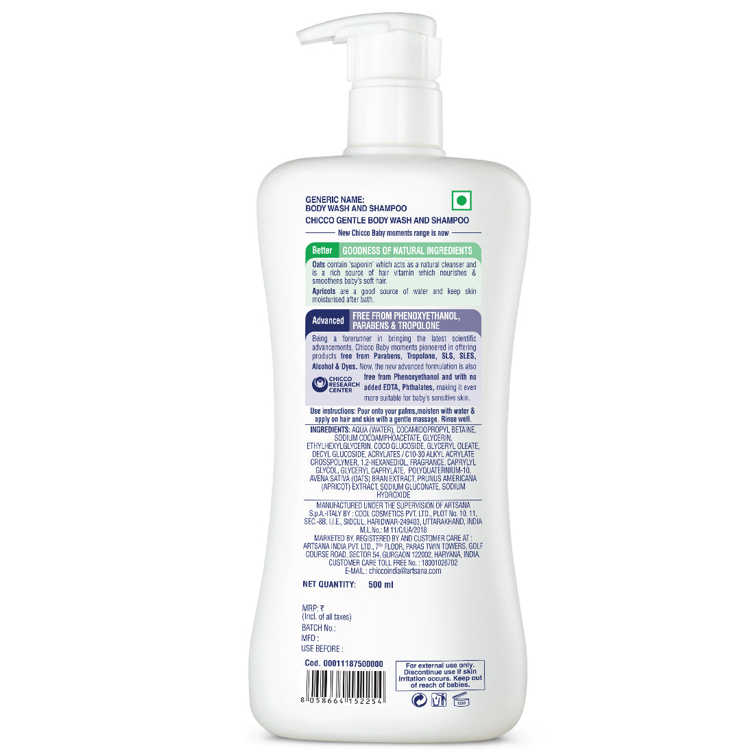 Gentle Body Wash And Shampoo (500ml)