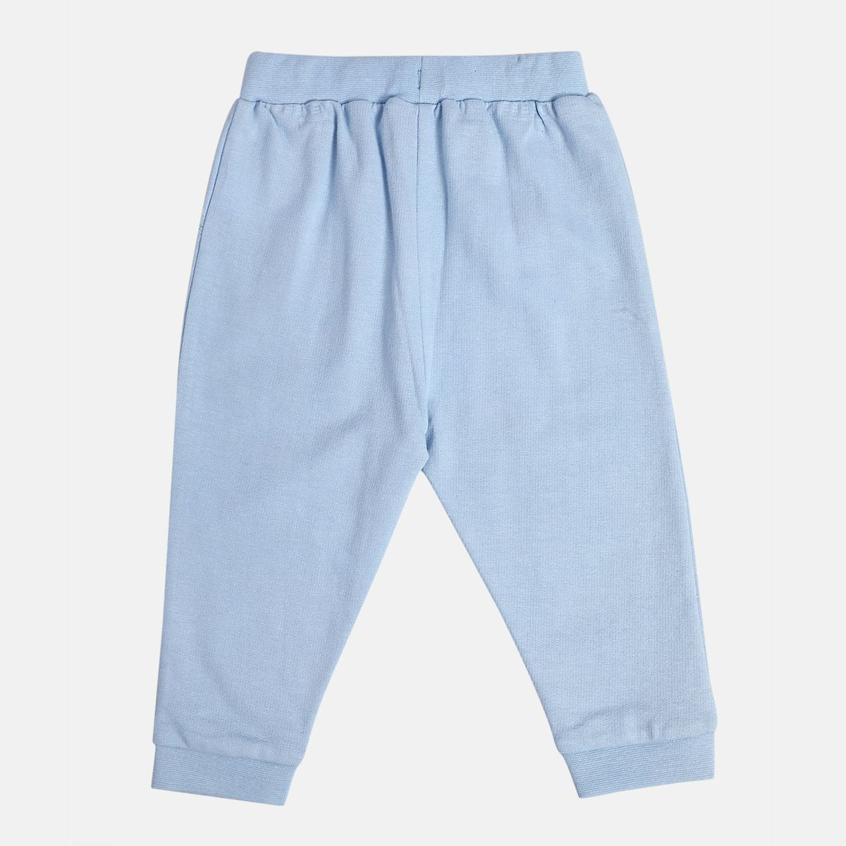 Boys Cotton Solid Joggers - Blue