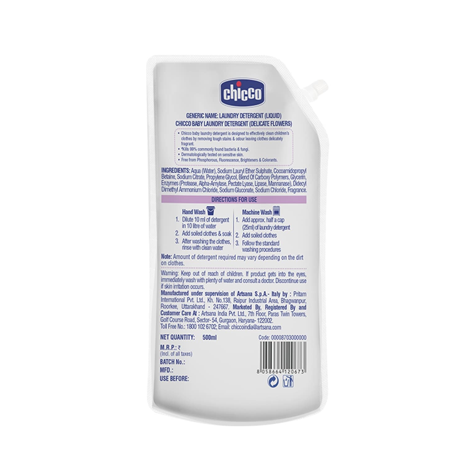 Baby Laundry Detergent (Delicate Flowers) (500ml)