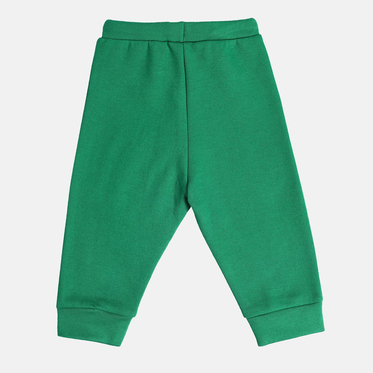 Girls Cotton Solid Joggers - Green