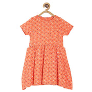 Pack of 1 knit dress - coral for 3-6 Months