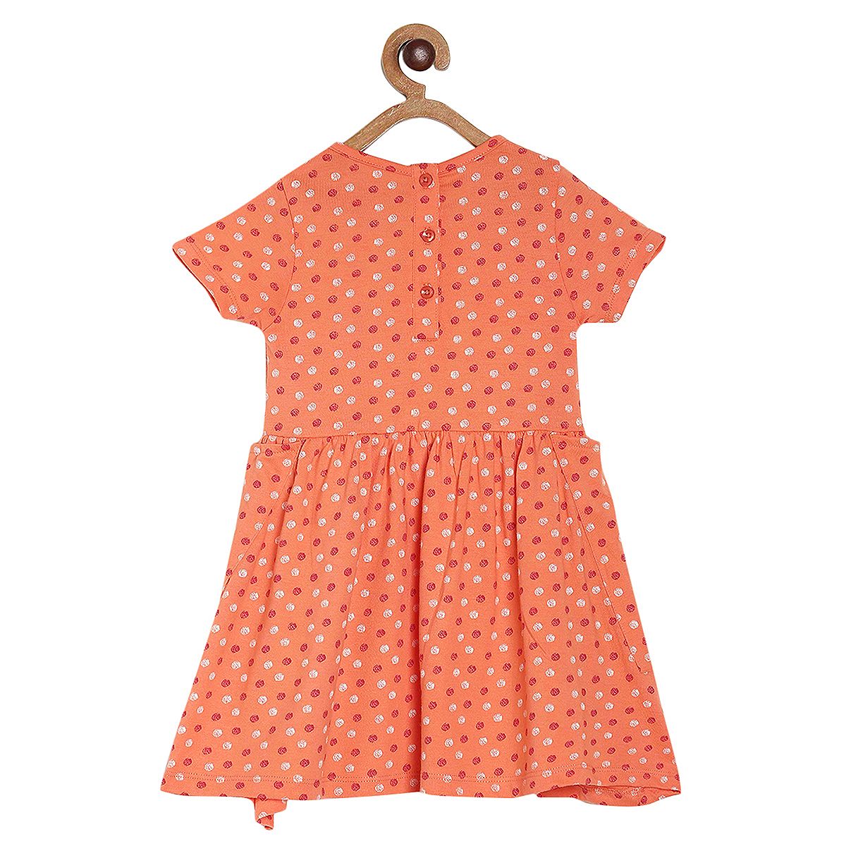 Pack of 1 knit dress - coral for 3-6 Months