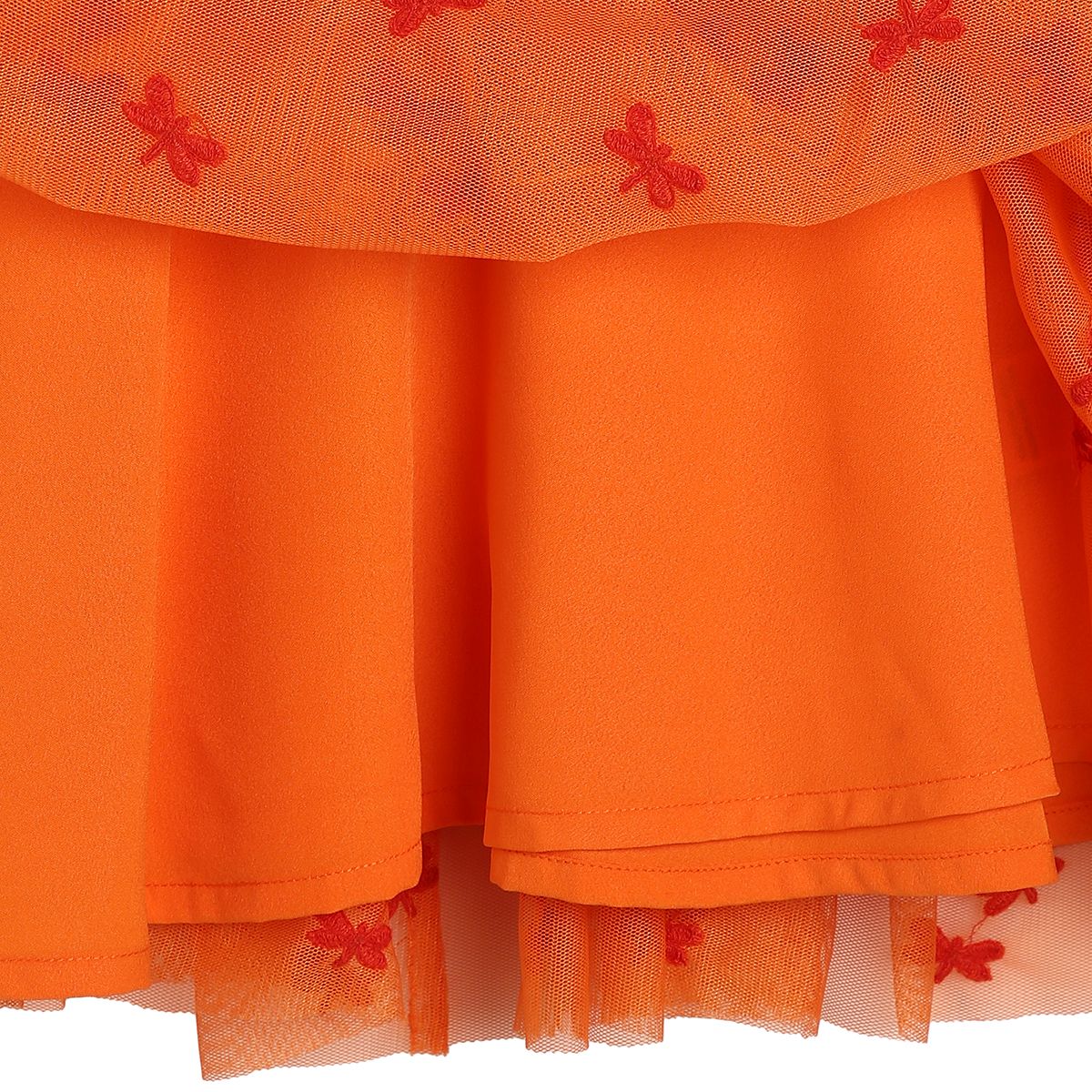 Girls Orange Pack Of 1 Dress