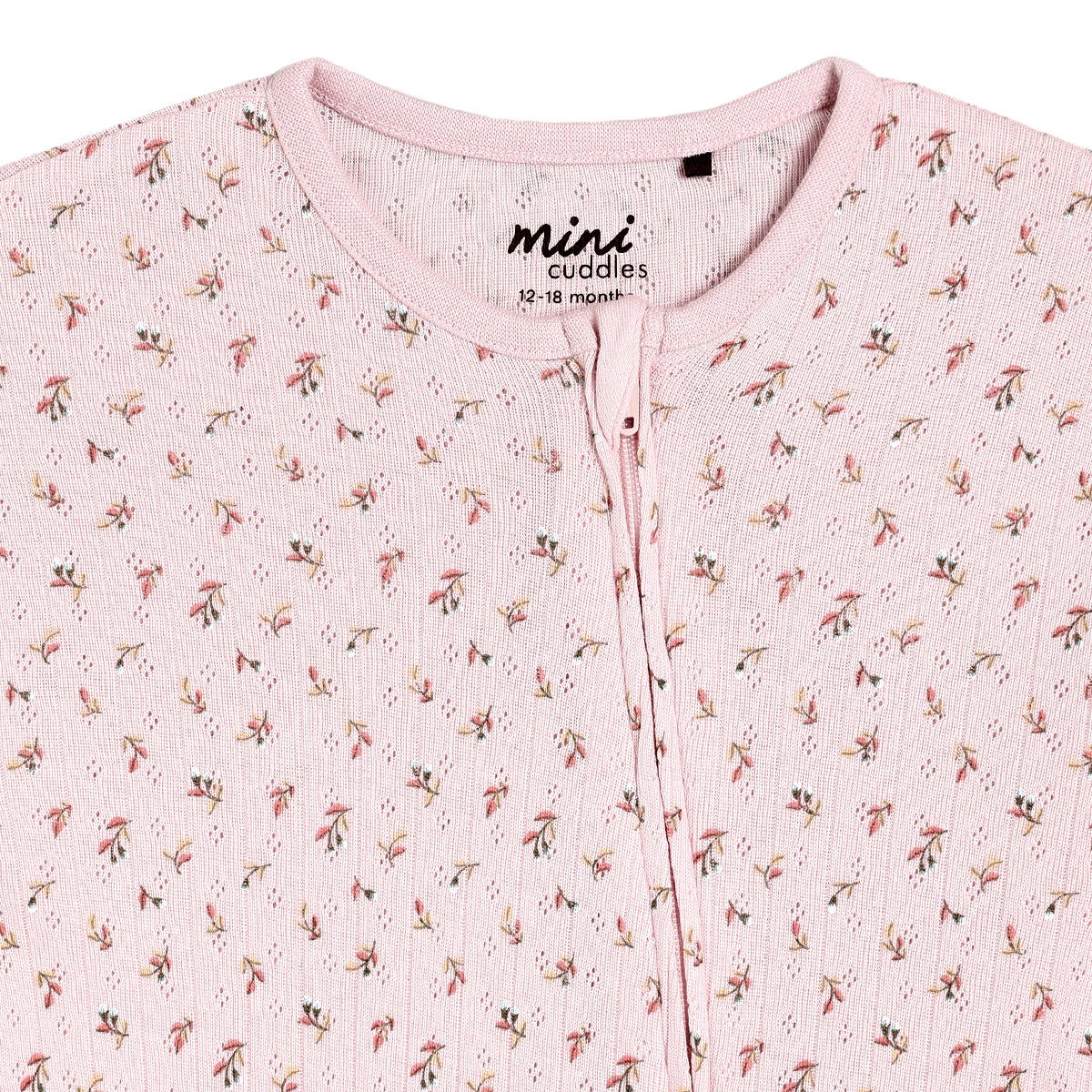 Baby Girls Floral Printed Romper, Pink