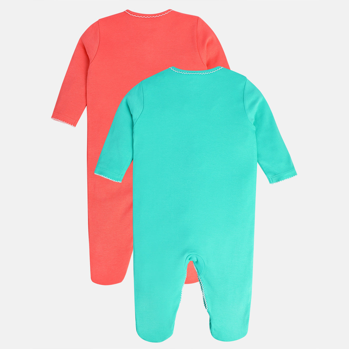 Girls Multicolor Pack Of 2 Sleep Suit