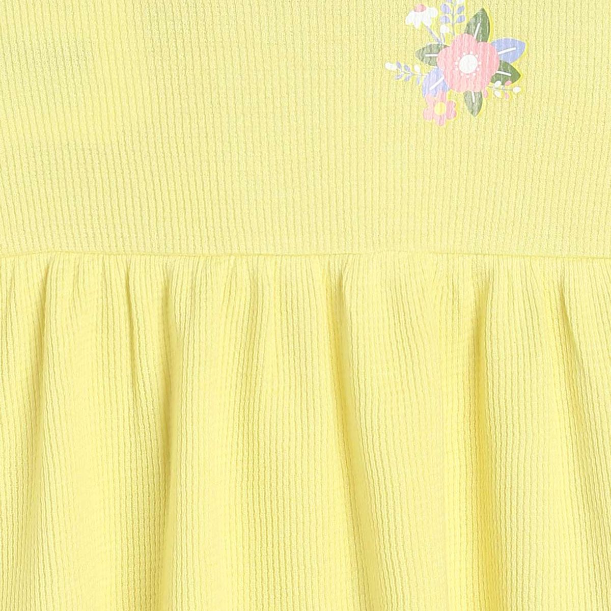Pack of 1 knit dress - yellow for 0-3 Months