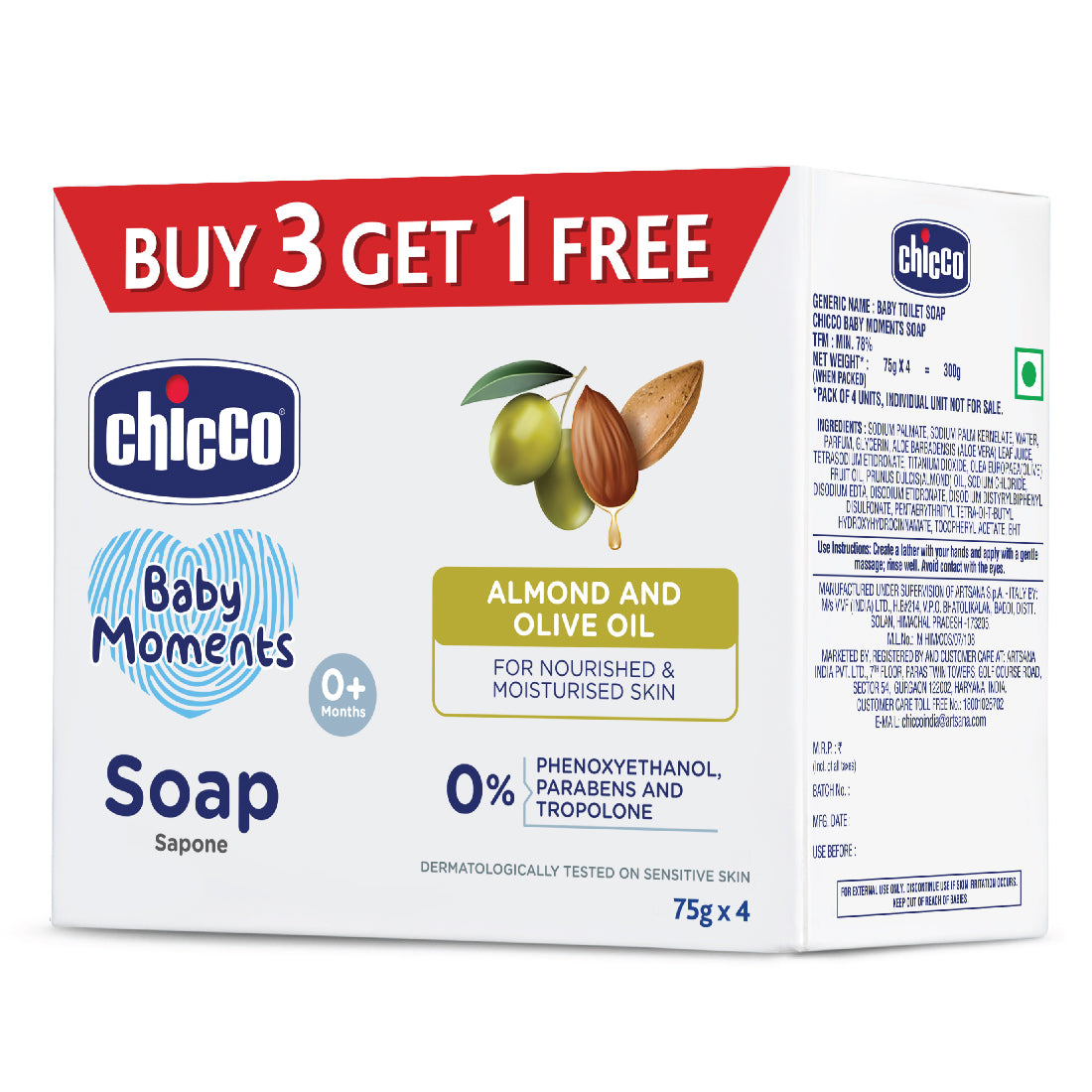 Chicco Bm Soap 75G (Buy3 Get1 Free)
