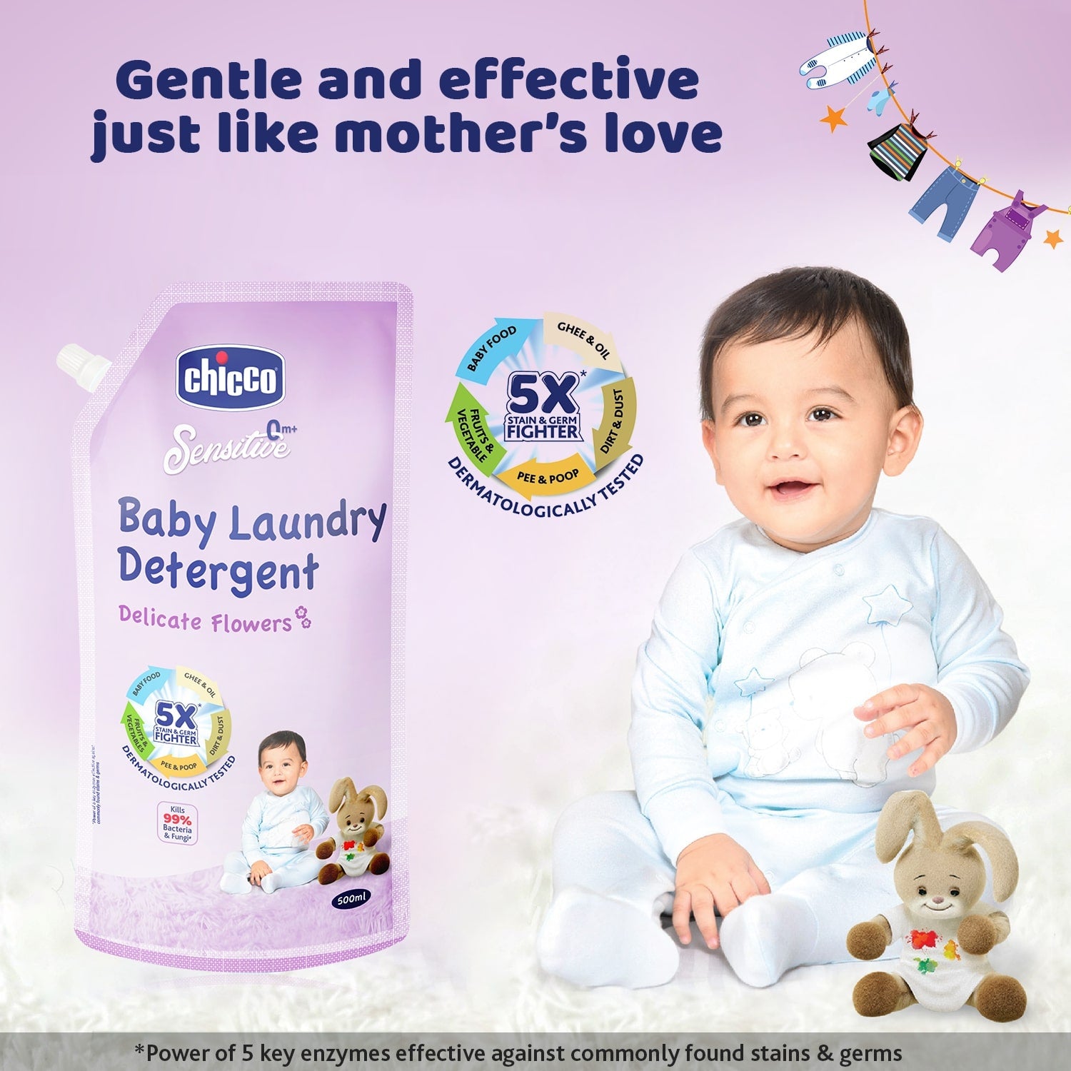 Baby Laundry Detergent (Delicate Flowers) (500ml)