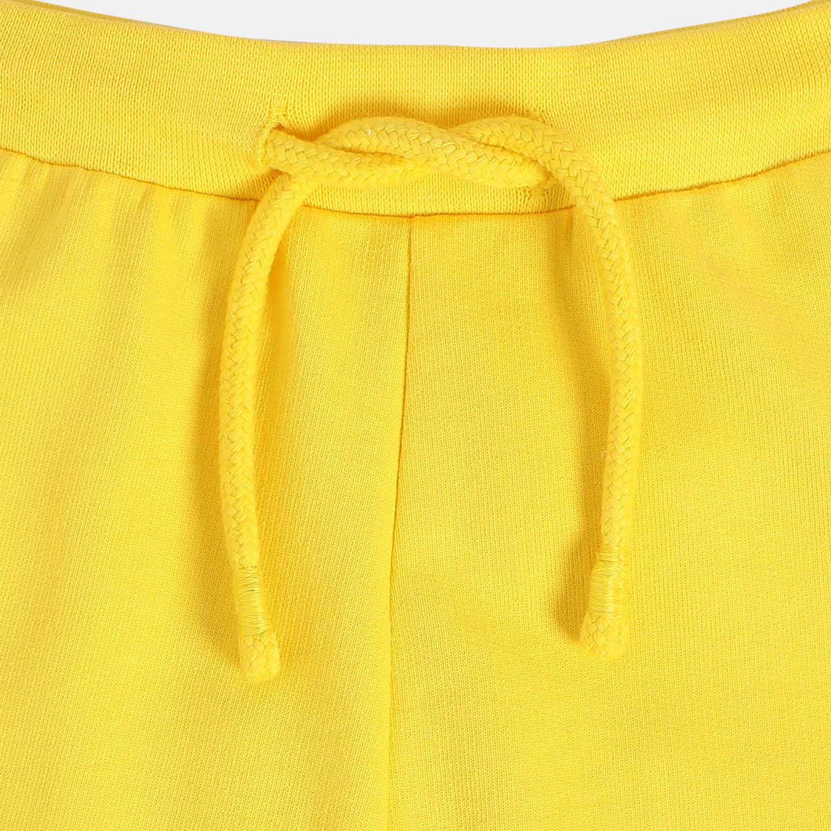 Girls Cotton Solid Joggers - Yellow