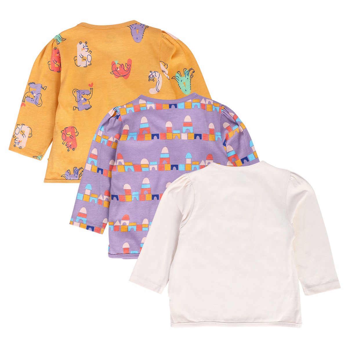 Girls Multicolor Pack Of 3 Front Open Vest