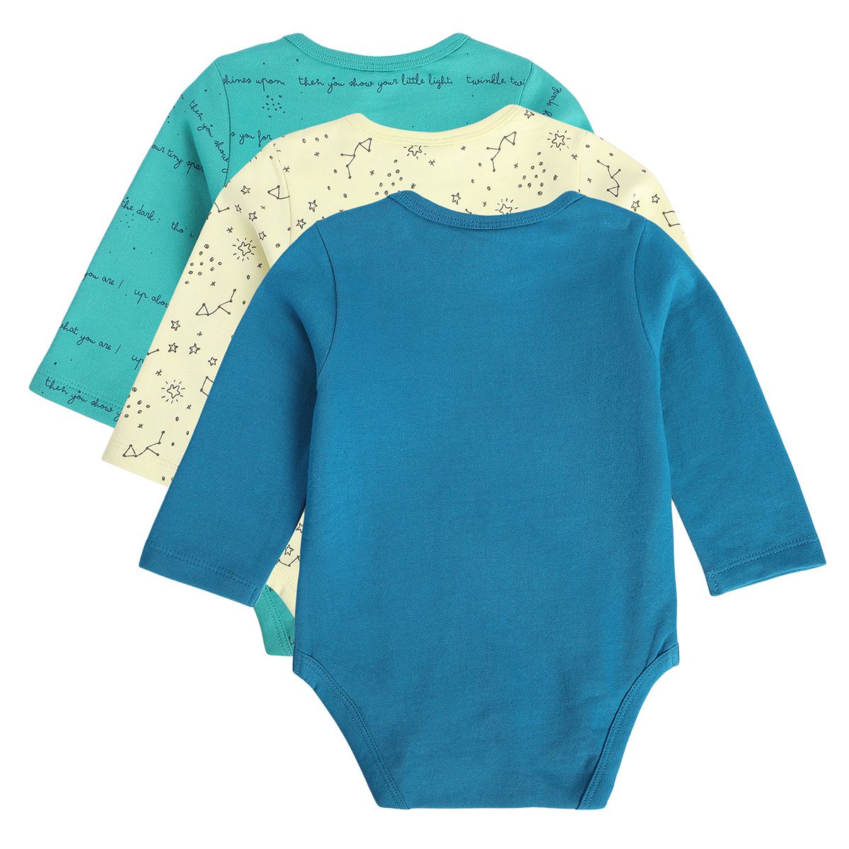 Boys Multicolor Pack Of 3 Body Suit