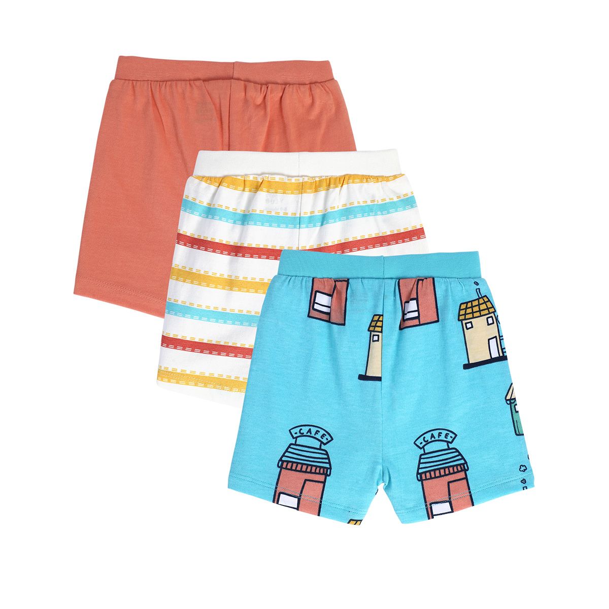 Boys Multicolor Pack Of 3 Shorts