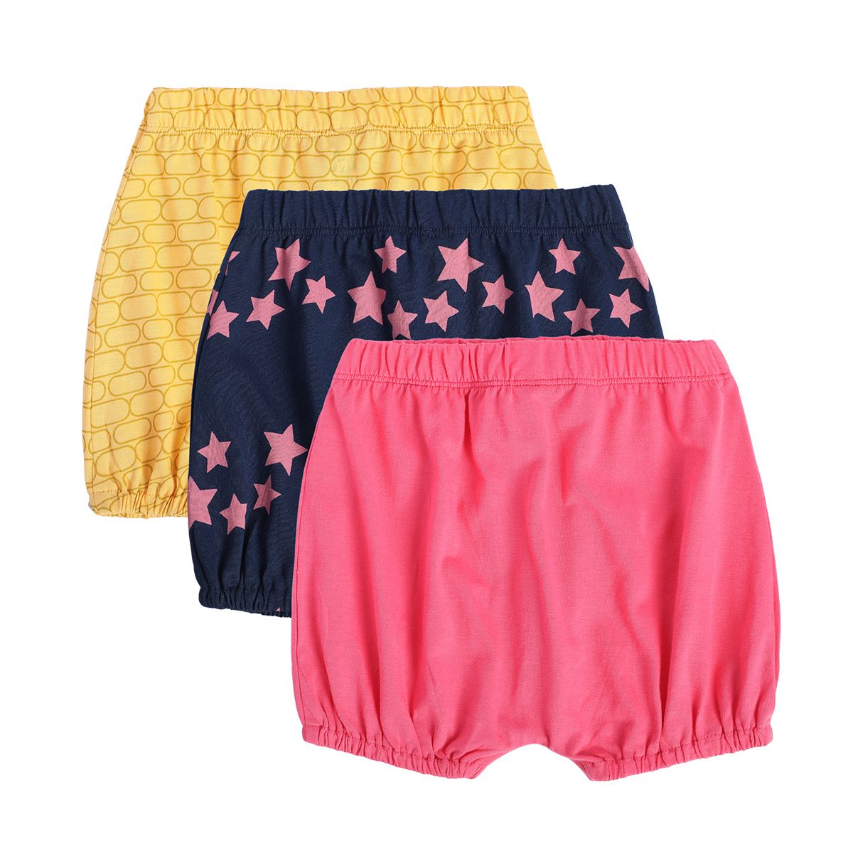 Girls Multicolor Pack Of 3 Shorts