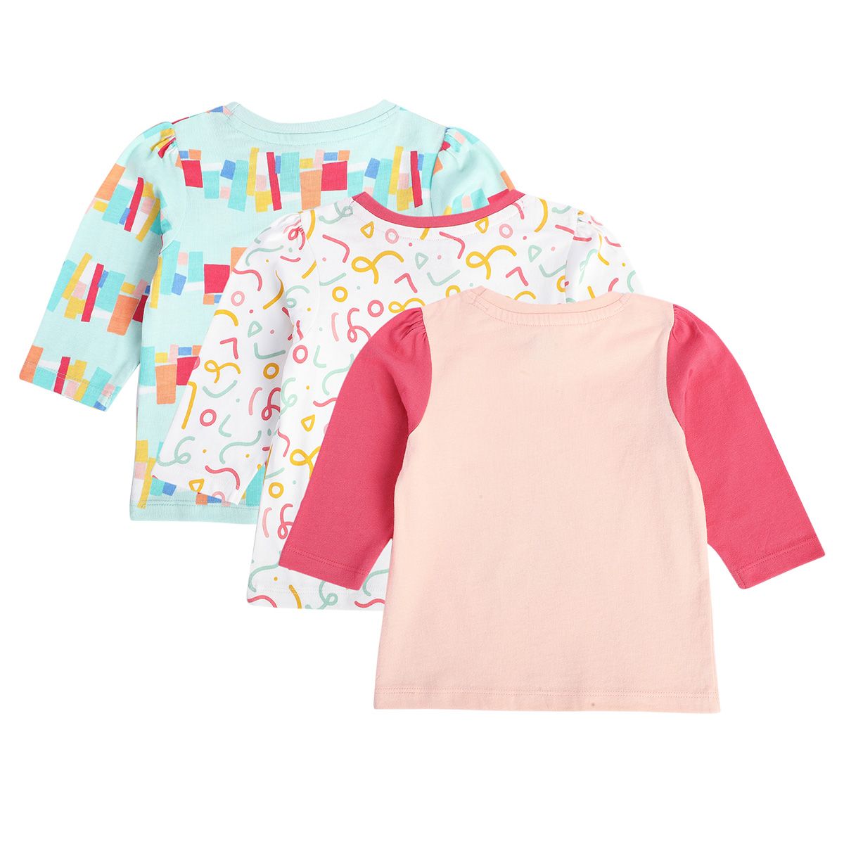 Girls Multicolor Pack Of 3 Knit Top