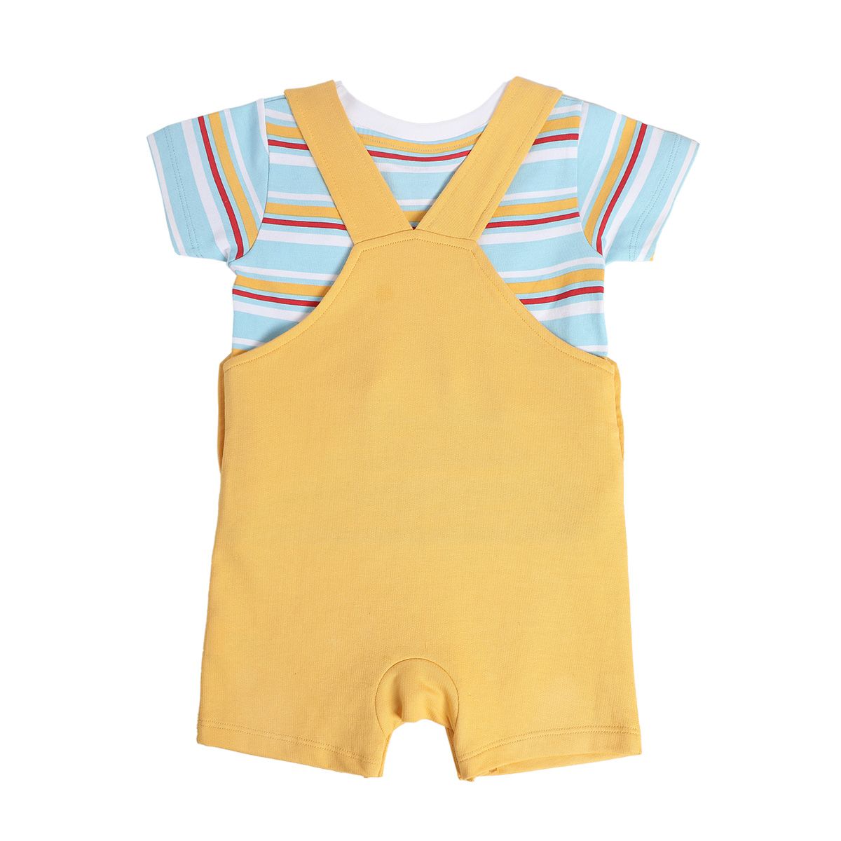 Boys Yellow Pack Of 2 Dungaree Set