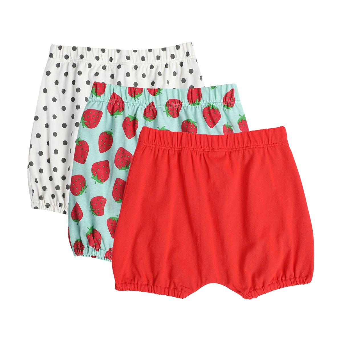 Girls Multicolor Pack Of 3 Shorts