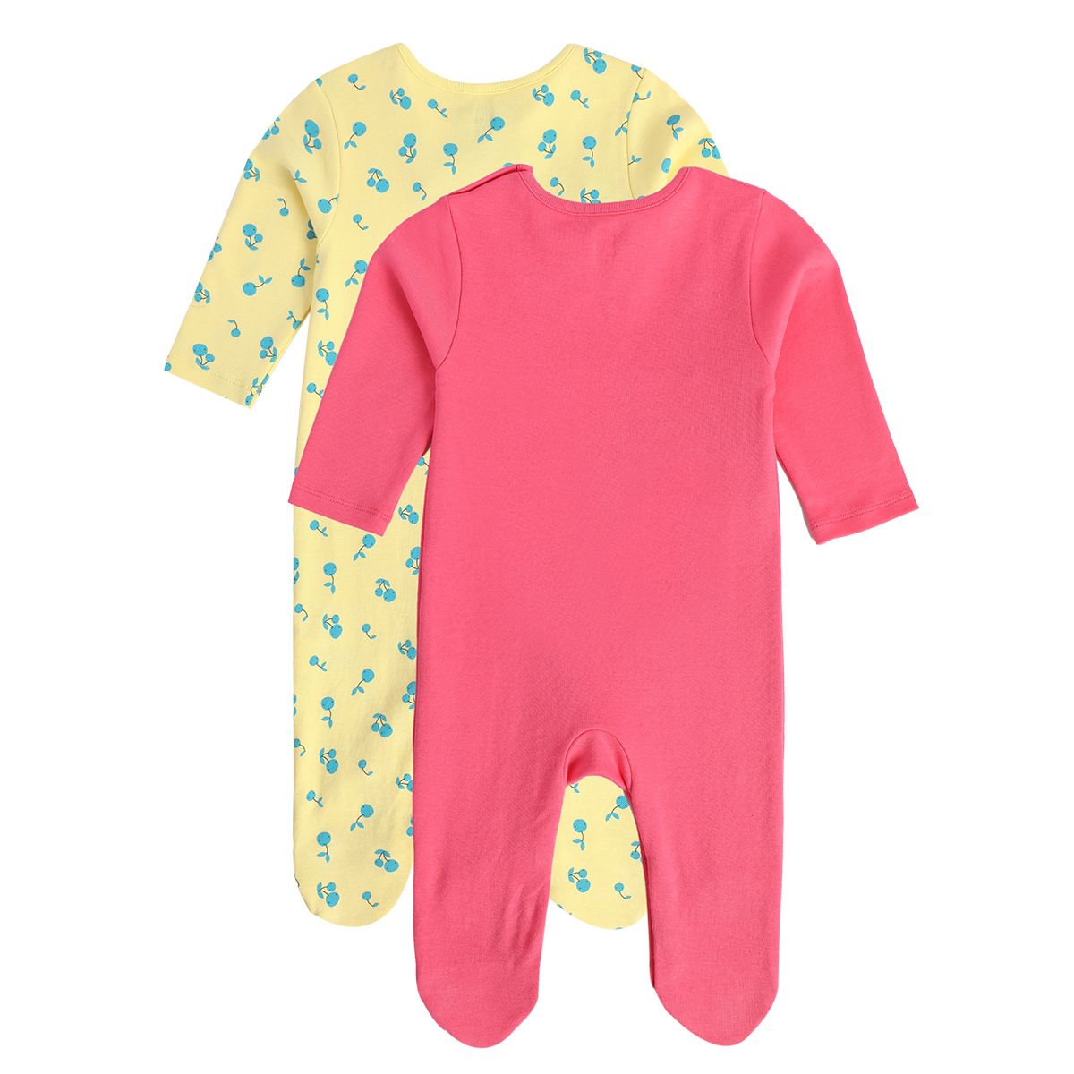Girls Multicolor Pack Of 2 Sleep Suit