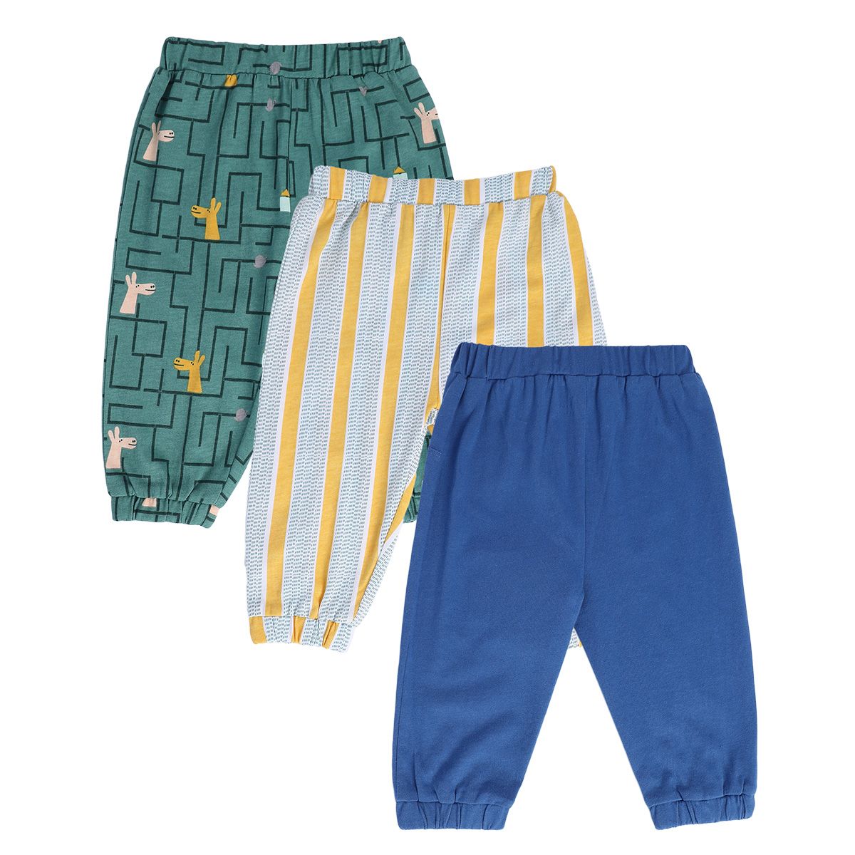 Boys Multicolor Pack Of 3 Knit Bottom