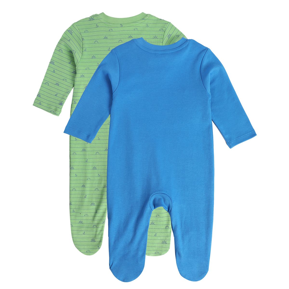 Boys Multicolor Pack Of 2 Sleep Suit
