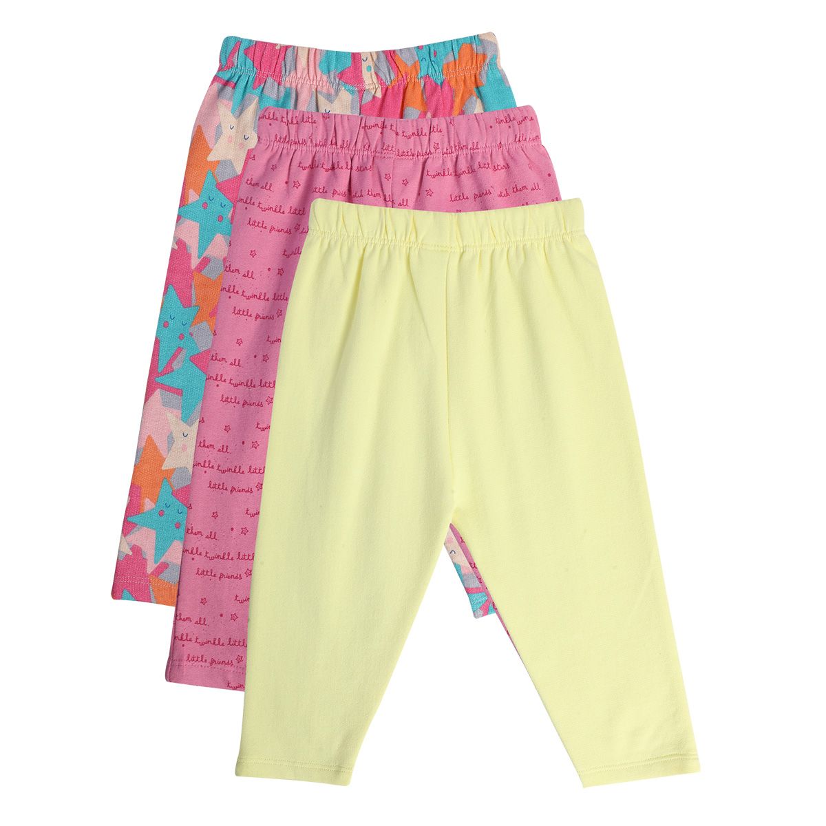 Girls Multicolor Pack Of 3 Knit Bottom