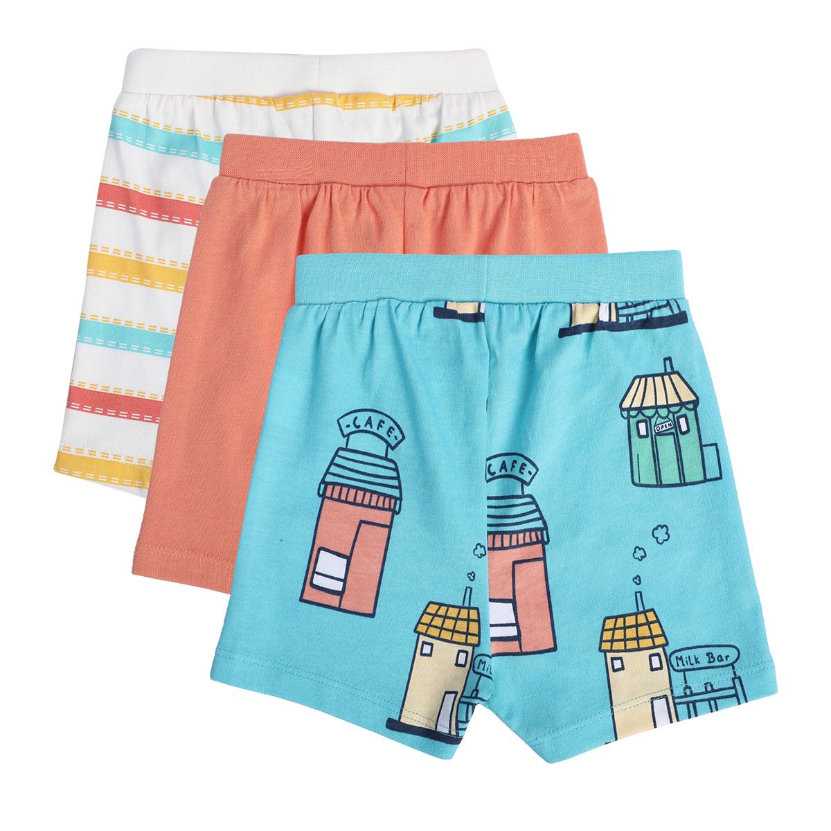 Boys Multicolor Pack Of 3 Shorts