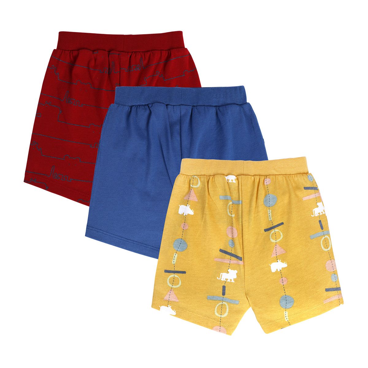 Boys Multicolor Pack Of 3 Shorts