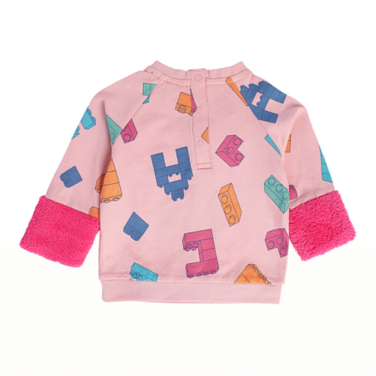 Girls Pink Pack Of 1 Sweat Shirt