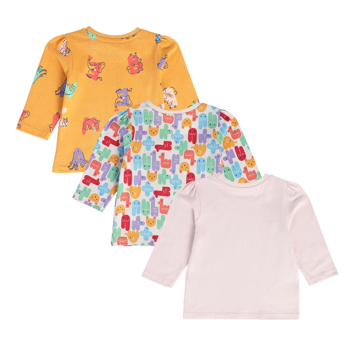 Girls Multicolor Pack Of 3 Knit Top