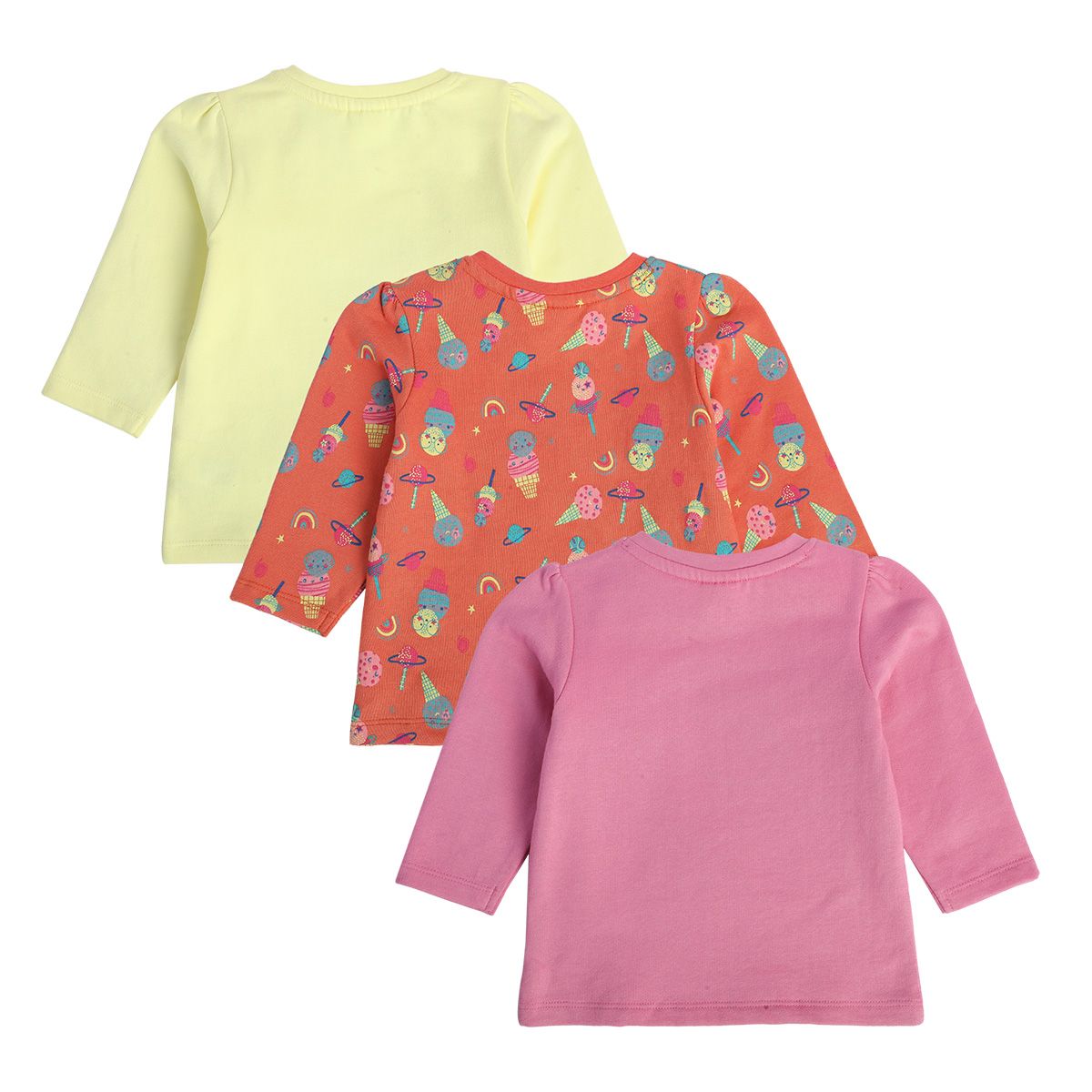 Girls Multicolor Pack Of 3 Knit Top