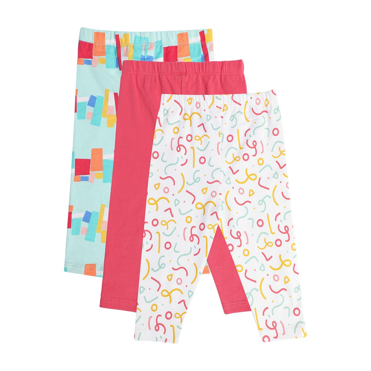 Girls Multicolor Pack Of 3 Legging