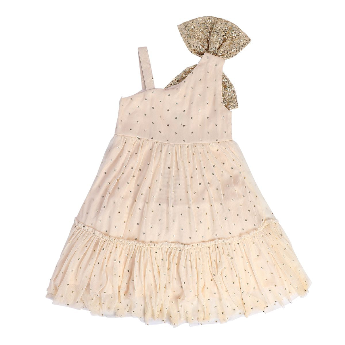 Girls Beige Pack Of 1 Dress