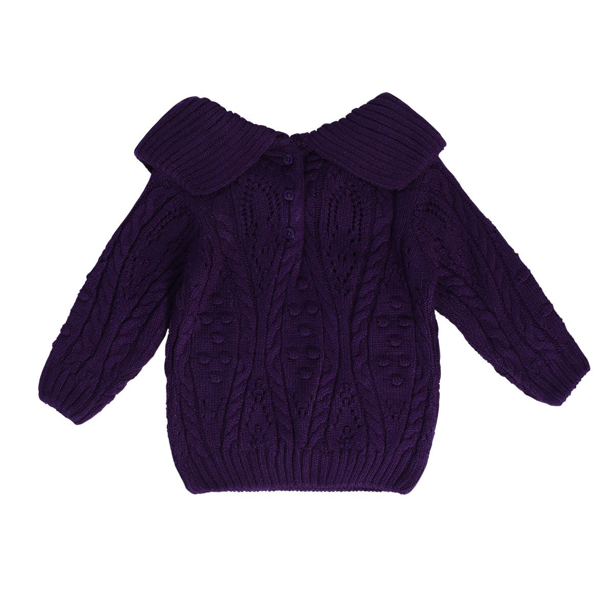 Girls Purple Pack Of 1 Sweater