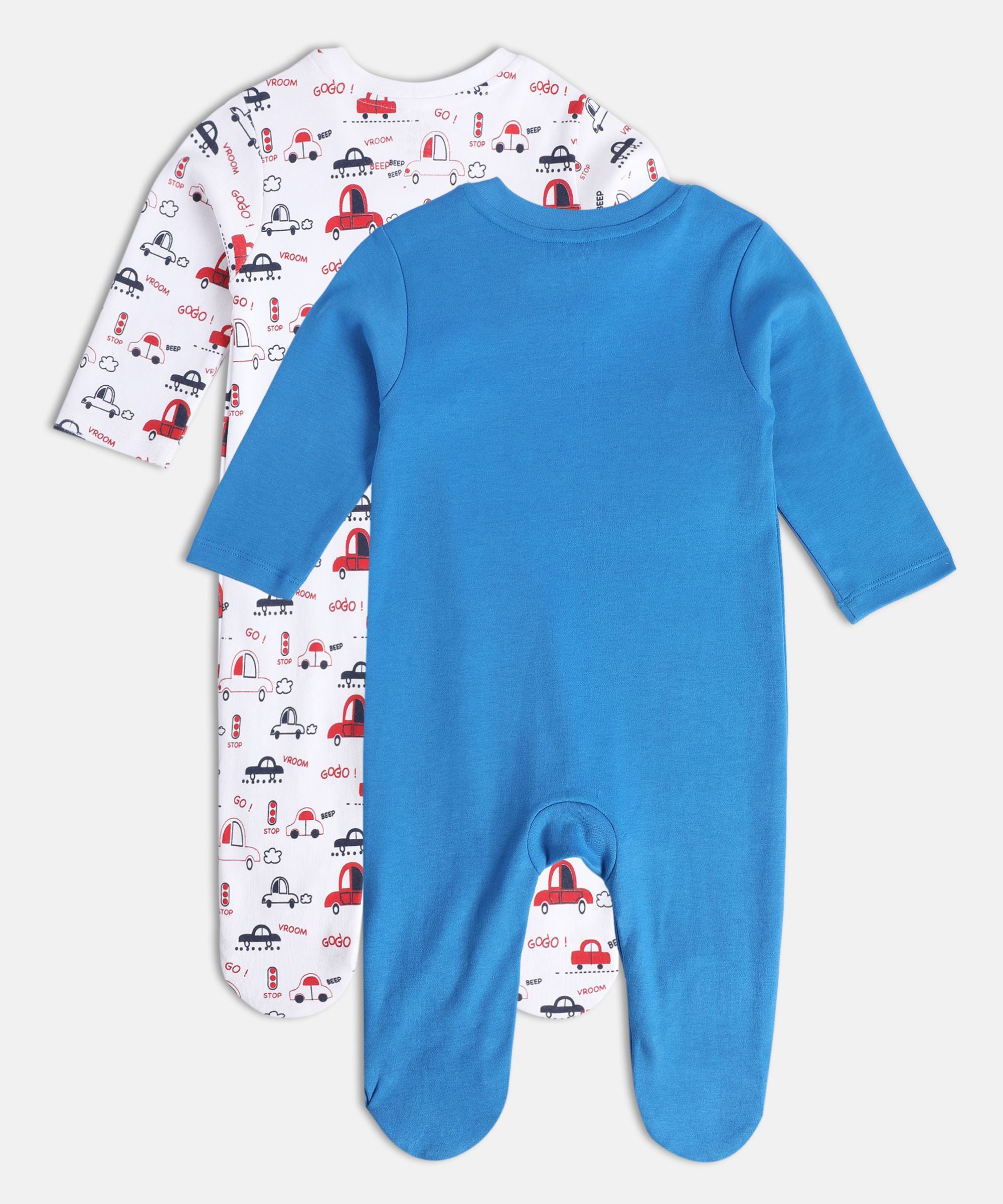 Boys Multicolor Pack Of 2 Sleep Suit