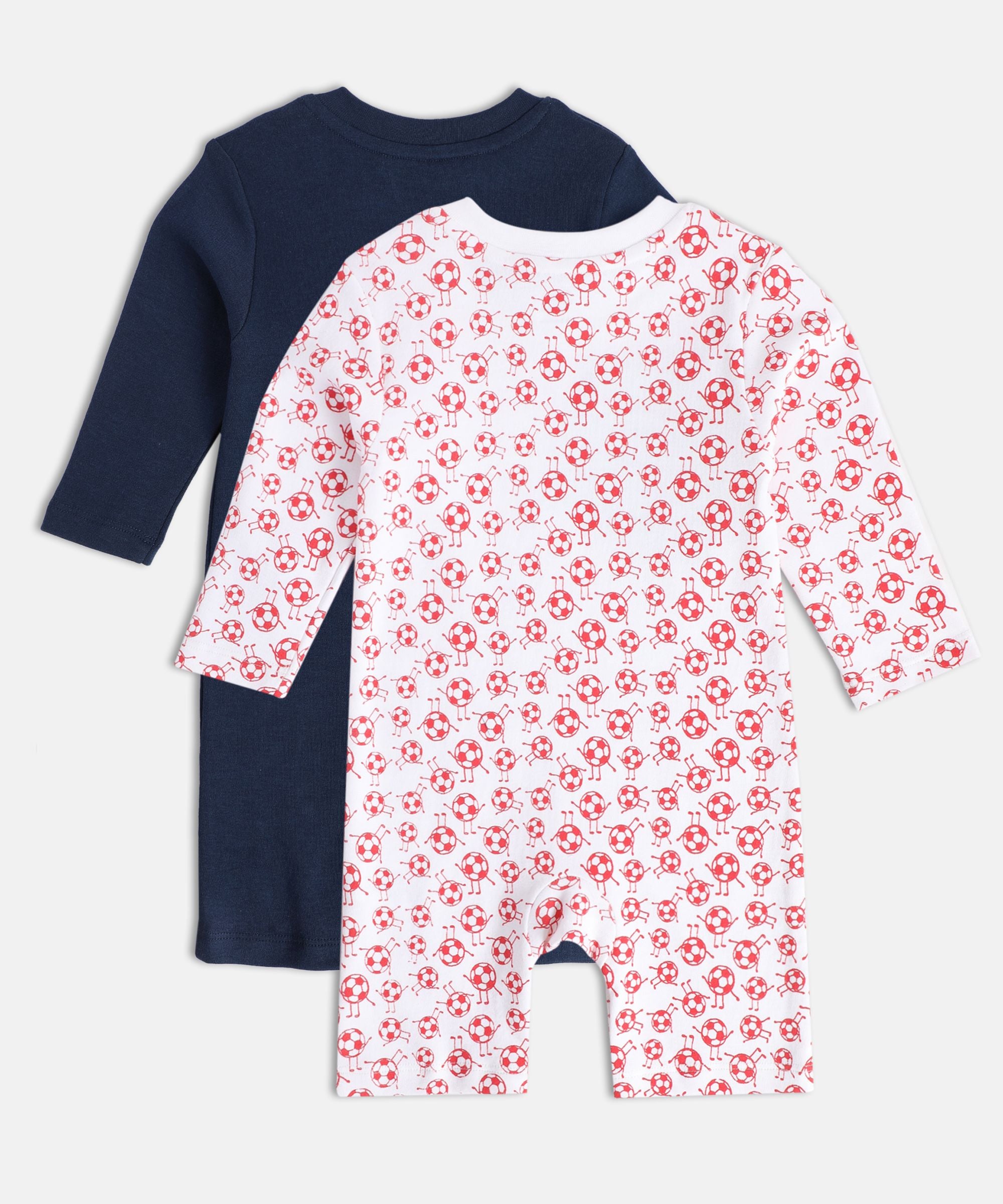 Boys Multicolor Pack Of 2 Romper