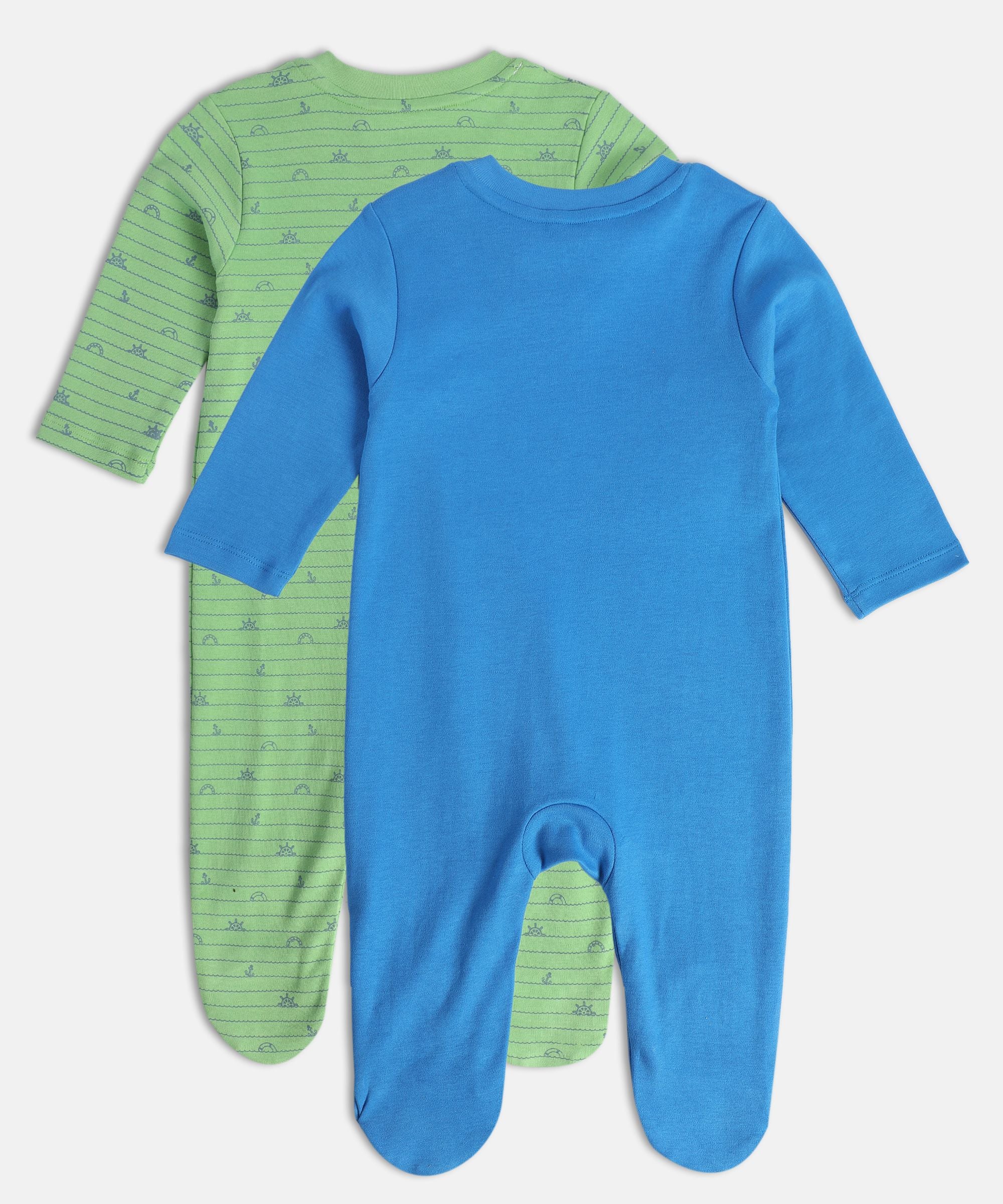 Boys Multicolor Pack Of 2 Sleep Suit