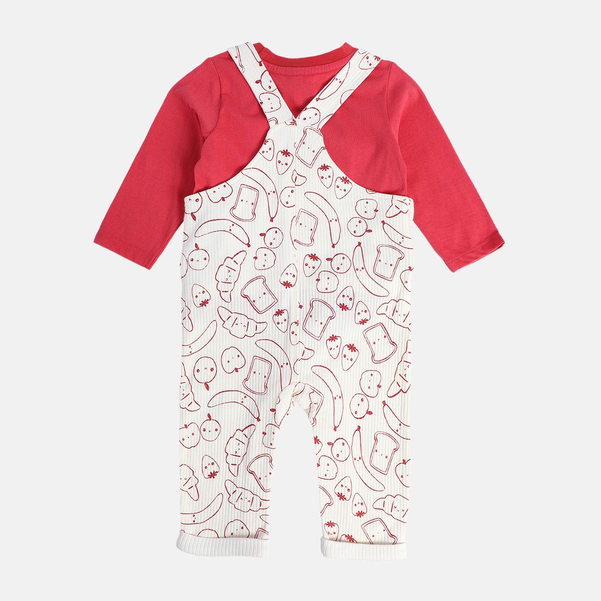 Boys Multicolor Pack Of 2 Dungaree Set