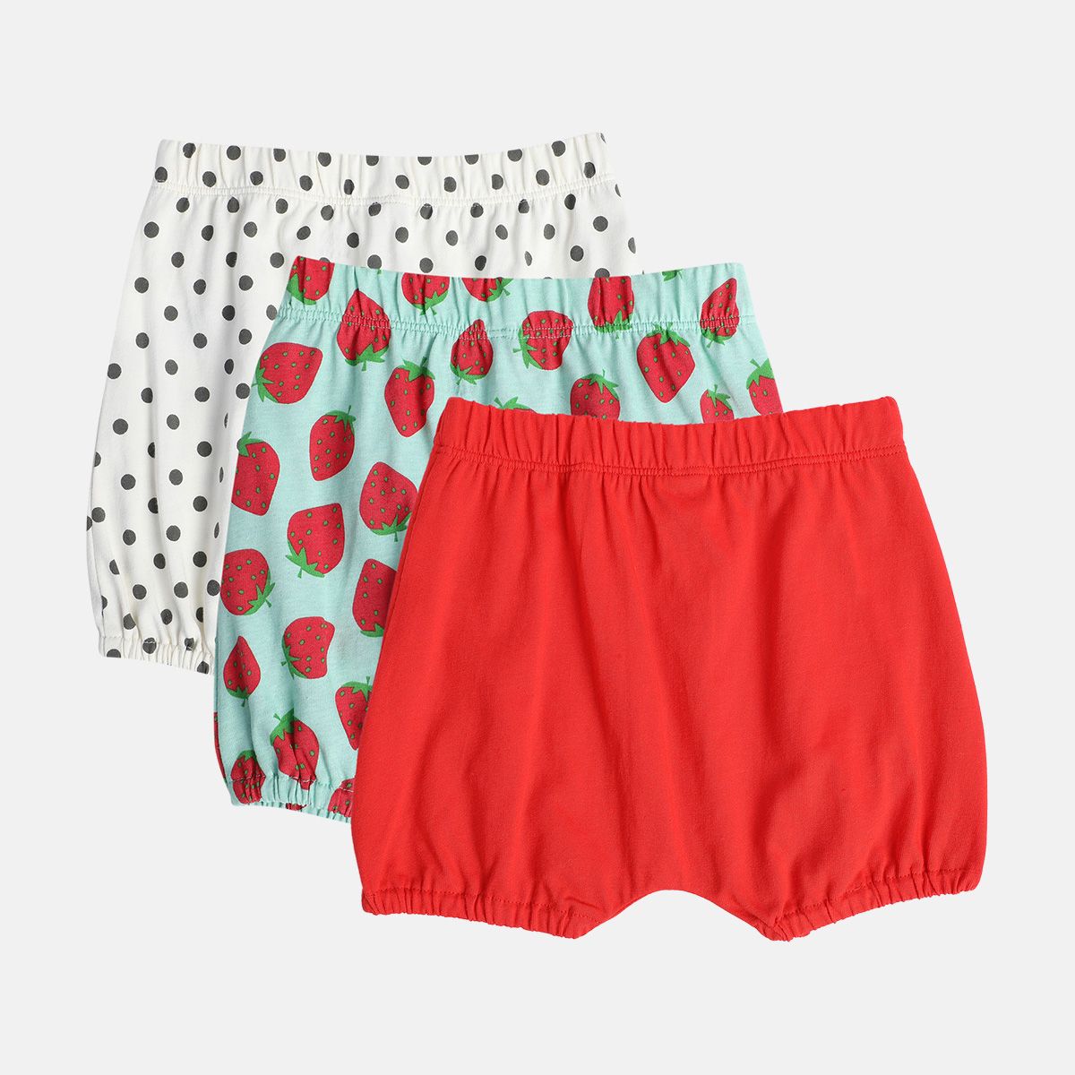 Girls Multicolor Pack Of 3 Shorts