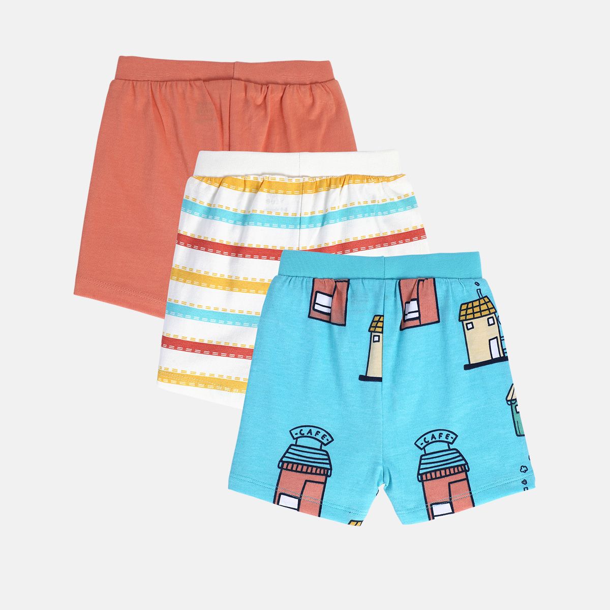 Boys Multicolor Pack Of 3 Shorts