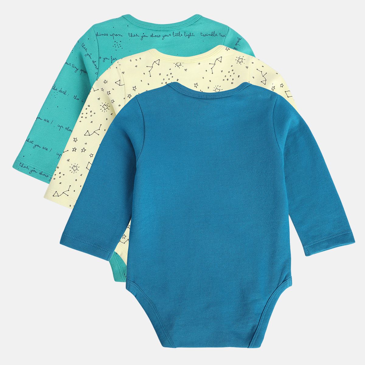 Boys Multicolor Pack Of 3 Body Suit