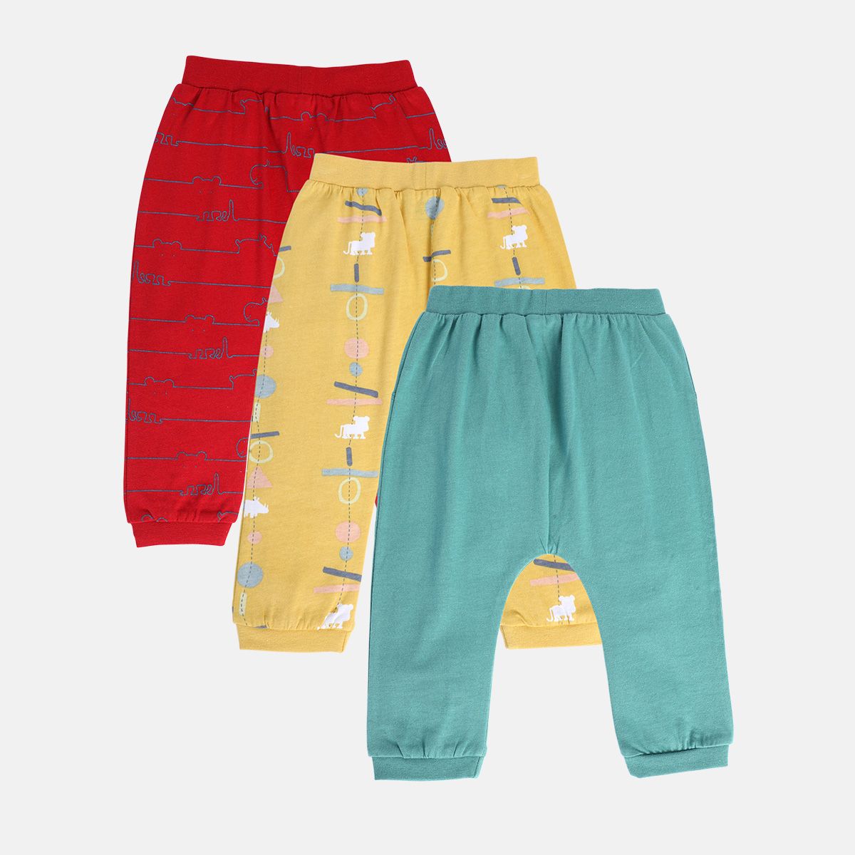 Boys Multicolor Pack Of 3 Knit Bottom