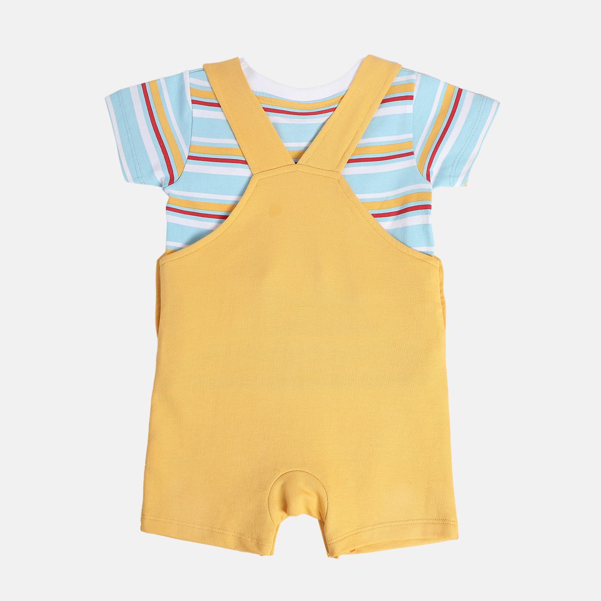 Boys Yellow Pack Of 2 Dungaree Set