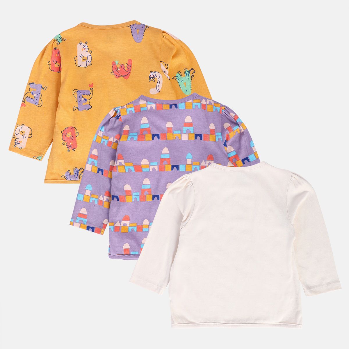 Girls Multicolor Pack Of 3 Front Open Vest