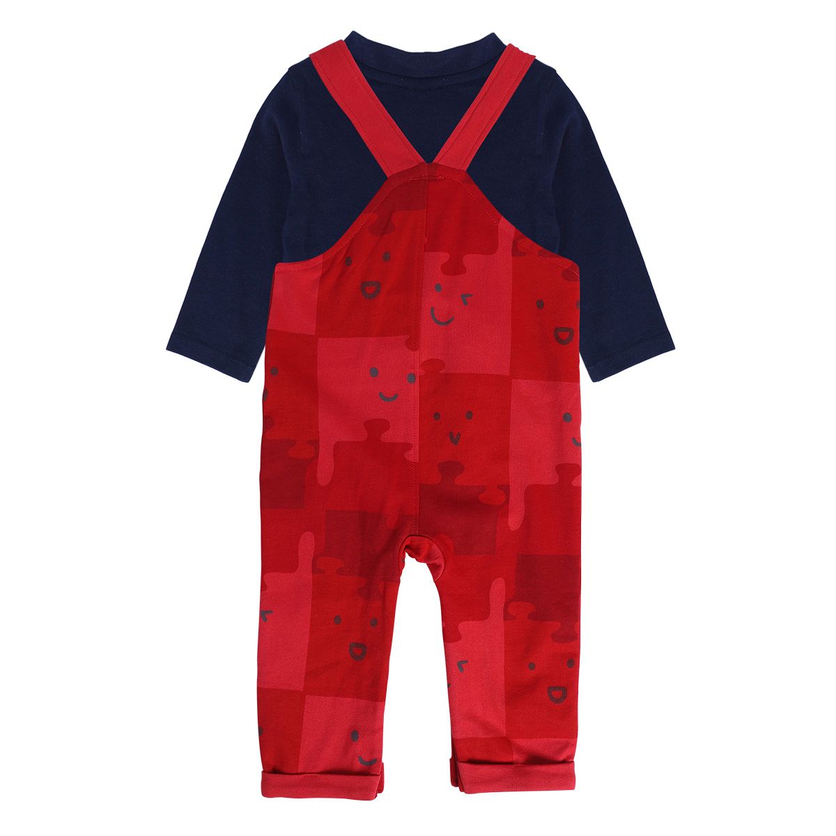 Boys Multicolor Pack Of 2 Dungaree Set