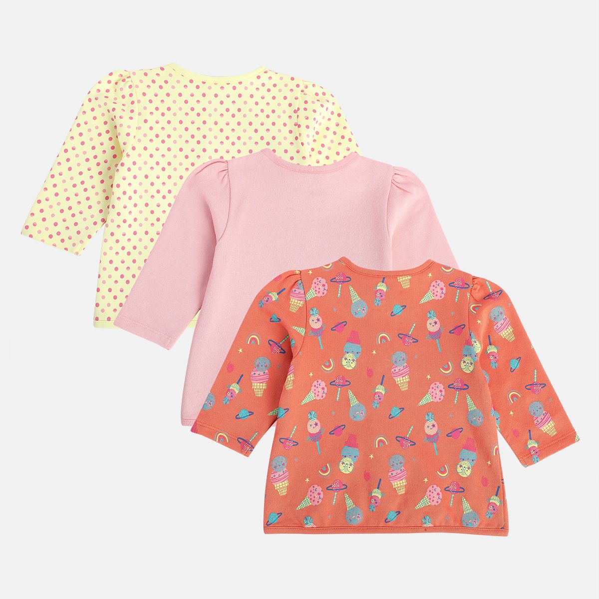 Girls Multicolor Pack Of 3 Front Open Vest