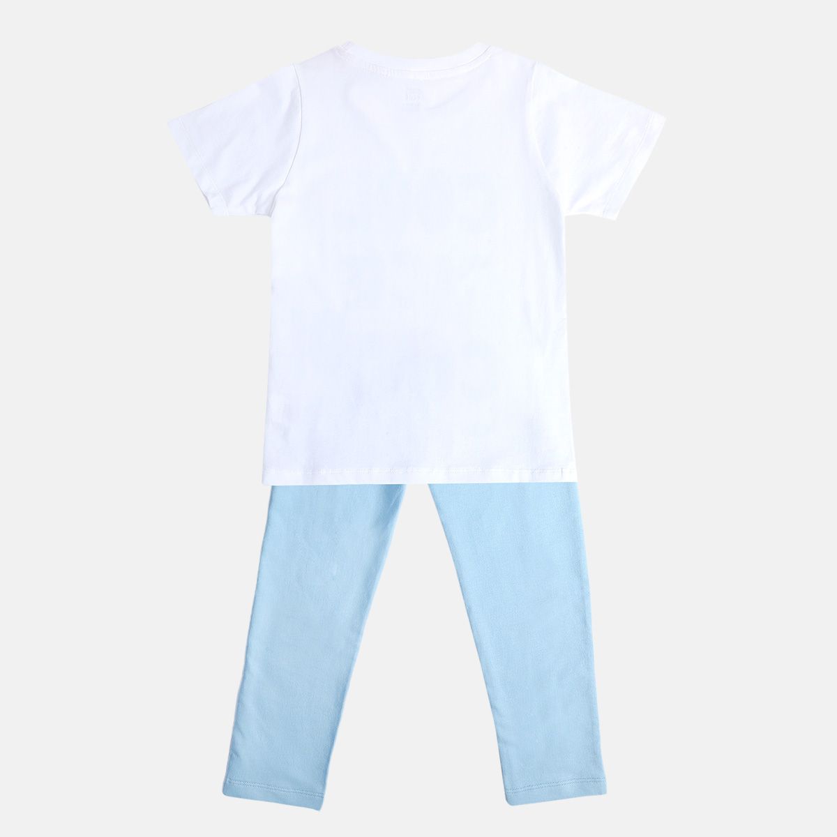 Boys White/Blue T-Shirt And Bottom Set